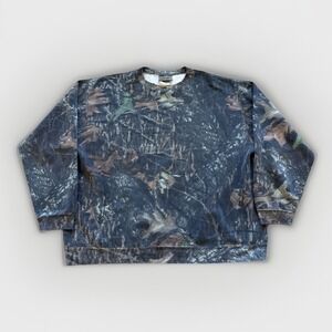 Vintage Mossy Oak Sweatshirt Mens XL Break Up Camo Jerzees‎ Outdoors Y2K